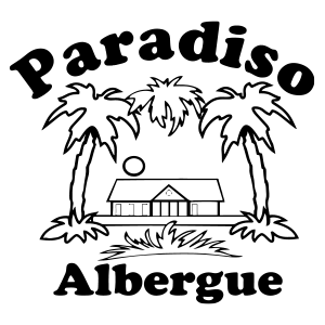logo albergue paradiso negro